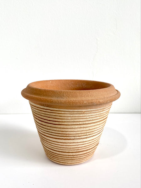Cottage White Stripe Terracotta