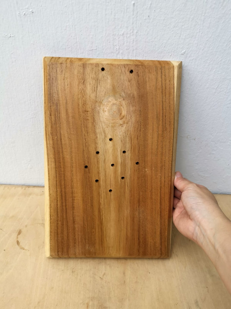 Teak Wood Staghorn Mounting Board 20cmx30cmx3cm Crafted Identity